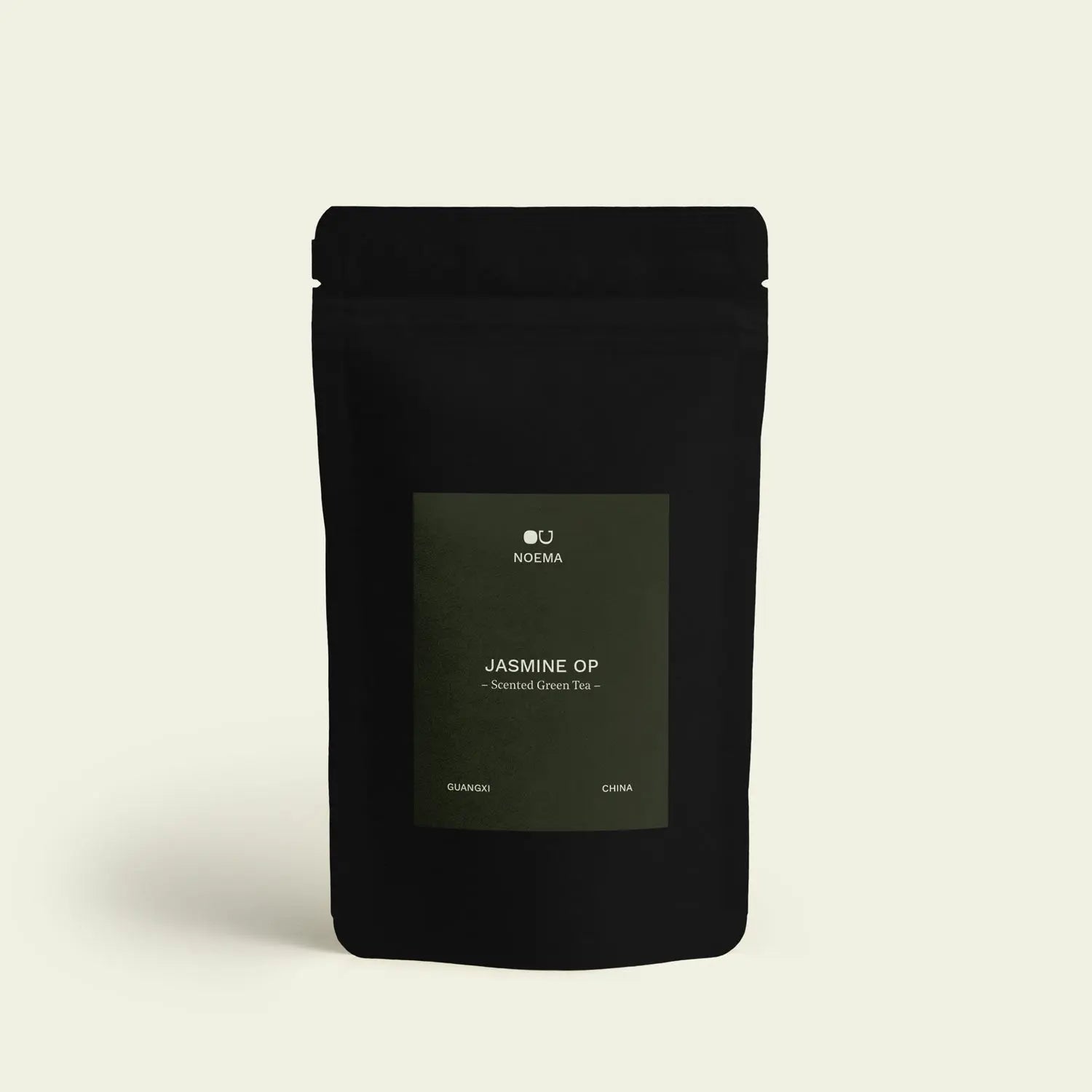 Jasmin OP - Noema - Teeverpackung von vorne fotografiert