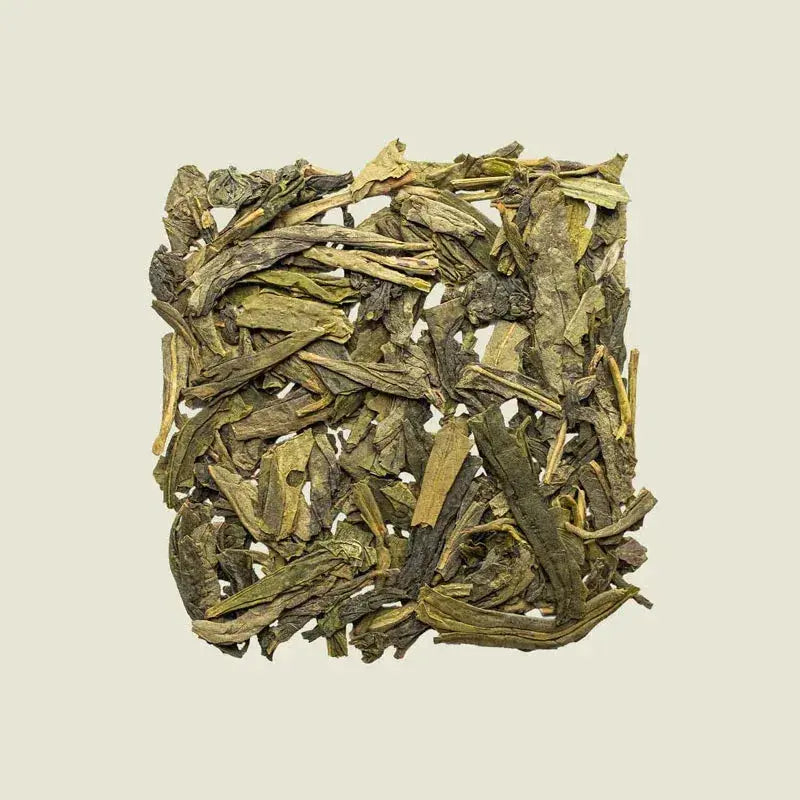 Lung Ching (Longjing) - Noema - Loser Blatttee von oben fotografiert